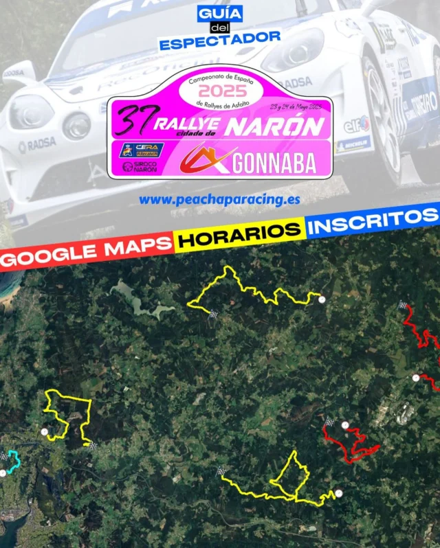 📲🚗 𝐆𝐮𝐢𝐚 𝐞𝐬𝐩𝐞𝐜𝐭𝐚𝐝𝐨𝐫 𝐑𝐚𝐥𝐥𝐲𝐞 𝐂𝐢𝐝𝐚𝐝𝐞 𝐝𝐞 𝐍𝐚𝐫𝐨𝐧

El Campeonato de España de Rallyes de Asfalto (CERA) regresa un año más a Galicia, y lo hace con la cita de Narón. La mayoría de los aspirantes al título no se perderán esta prueba, siempre exigente y aún más complicada si la lluvia hace acto de presencia.

Ya está disponible la guía del espectador de esta prueba, en un mes de mayo repleto de carreras en Galicia. 

Como siempre, toda la información (horarios, mapas, lista de inscritos, etc.) está disponible en nuestra web 👉 www.peachaparacing.es

Esperamos que os sirva de ayuda!!