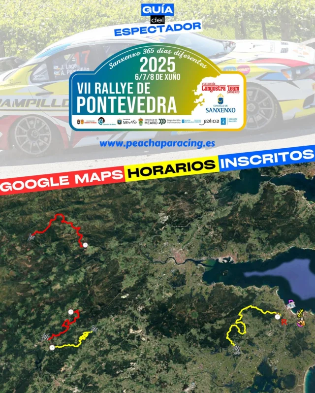 🏁 GUÍA DEL ESPECTADOR RALLYE DE PONTEVEDRA 2025 🏁

🏁 El @rallyepontevedra  marcará el ecuador del Campeonato Gallego de Rallyes, y lo hace con un evento lleno de novedades: tramos nuevos, ceremonia de salida en Sanxenxo, y la mejor lista de inscritos en lo que va de temporada, con 140 equipos participantes y muchas sorpresas 🚗

Como siempre, en nuestra guía del espectador intentamos reunir todo lo necesario para que podáis seguir la prueba con mayor facilidad. Ya podéis consultar los tramos, horarios, lista de inscritos ¡y mucho más! 🗺 ⏱

¡Esperamos que os sirva de ayuda y que disfrutéis al máximo del rallye!

Podéis consultarla como siempre en nuestra web 👉 www.peachaparacing.es